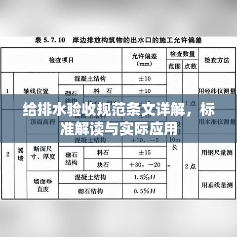 给排水验收规范条文详解，标准解读与实际应用