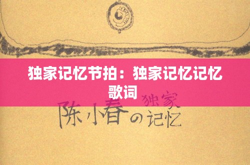独家记忆节拍：独家记忆记忆歌词 