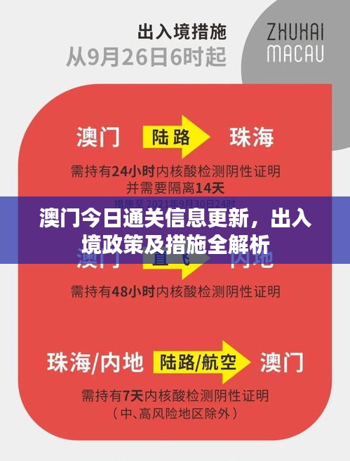 澳门今日通关信息更新，出入境政策及措施全解析