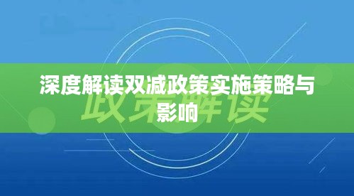 深度解读双减政策实施策略与影响