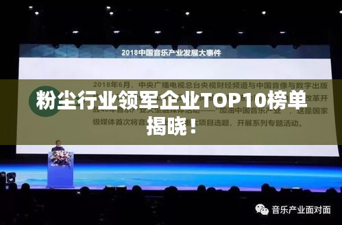粉尘行业领军企业TOP10榜单揭晓！