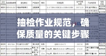 抽检作业规范，确保质量的关键步骤