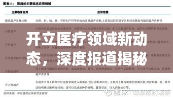 开立医疗领域新动态，深度报道揭秘最新进展