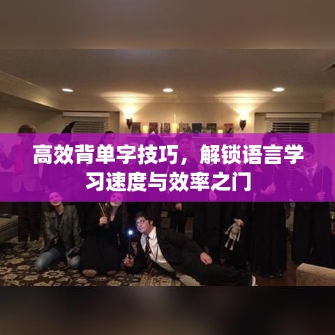 高效背单字技巧，解锁语言学习速度与效率之门