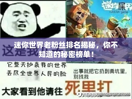 迷你世界老粉丝排名揭秘，你不知道的秘密榜单！