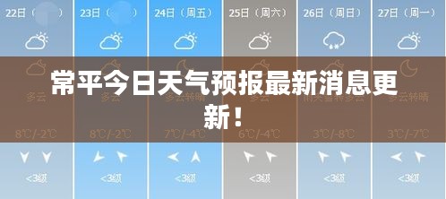 常平今日天气预报最新消息更新！