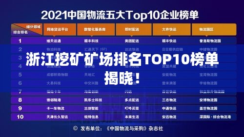 浙江挖矿矿场排名TOP10榜单揭晓！