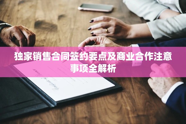 独家销售合同签约要点及商业合作注意事项全解析