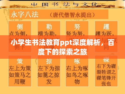 小学生书法教育ppt深度解析，百度下的探索之旅