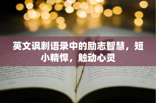 英文讽刺语录中的励志智慧，短小精悍，触动心灵