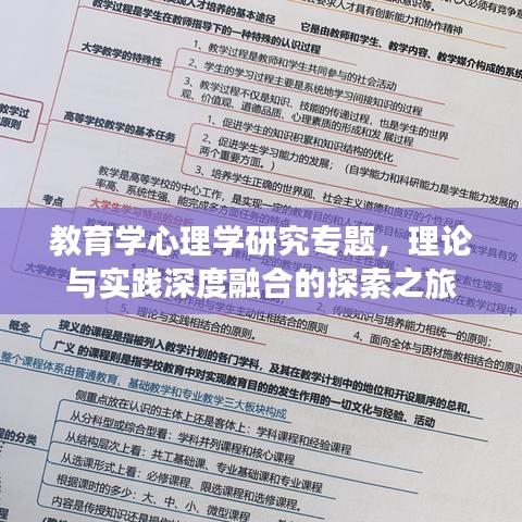 教育学心理学研究专题，理论与实践深度融合的探索之旅