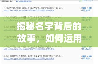 揭秘名字背后的故事，如何运用百度搜索关键词洞悉名字设计奥秘？