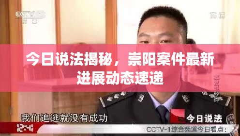 今日说法揭秘，崇阳案件最新进展动态速递