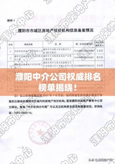 濮阳中介公司权威排名榜单揭晓！