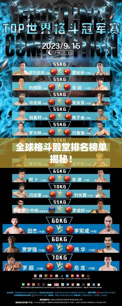 全球格斗殿堂排名榜单揭秘！