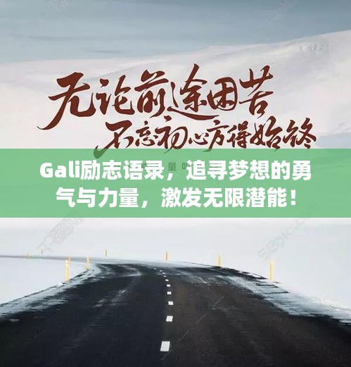 Gali励志语录，追寻梦想的勇气与力量，激发无限潜能！