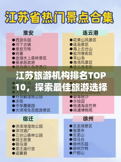 江苏旅游机构排名TOP10，探索最佳旅游选择之旅