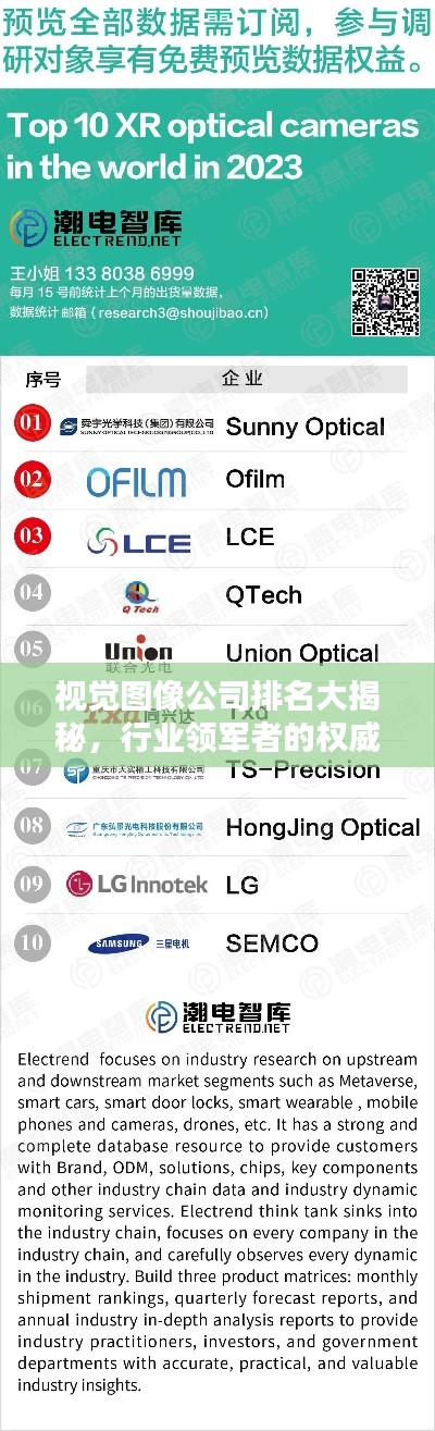 视觉图像公司排名大揭秘，行业领军者的权威榜单！