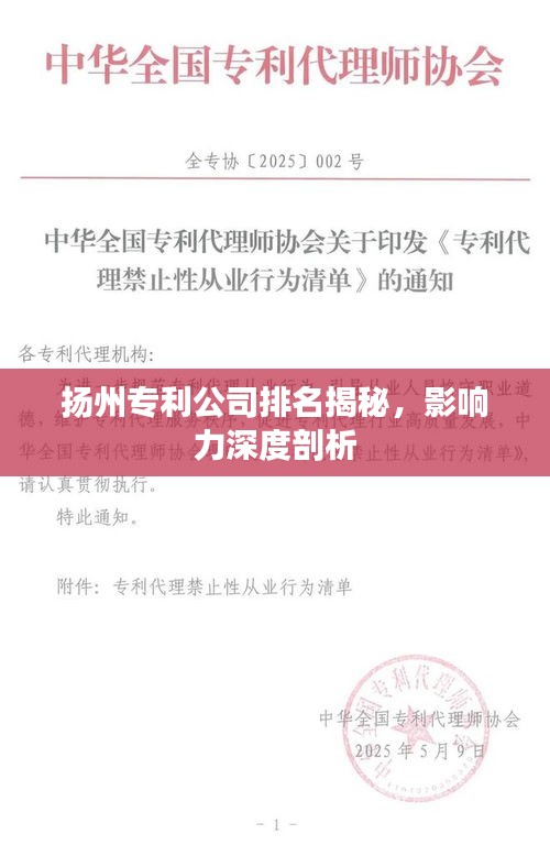 扬州专利公司排名揭秘，影响力深度剖析